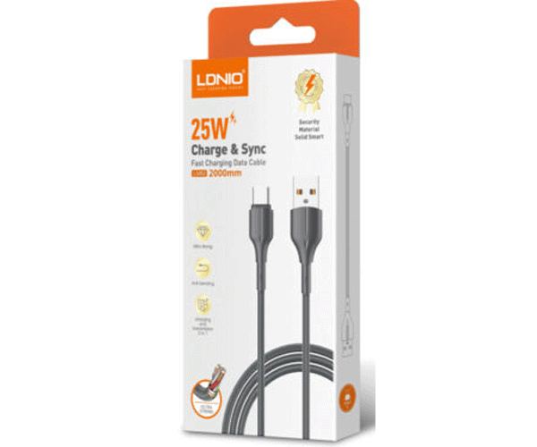کابل الدینیو 25 وات تایپ سی فست شارژ Ldinio Ls852